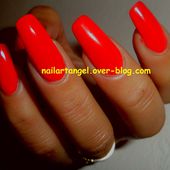 Présentation vernis, swatch vernis, vernis ELECTRIC CORAL LR - NailartAngel