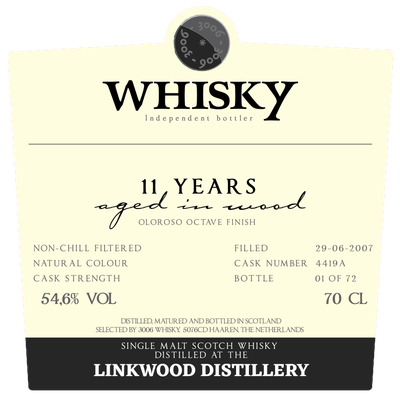 Linkwood 11Y Cask A by 3006