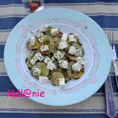 Courgettes grillées à la féta