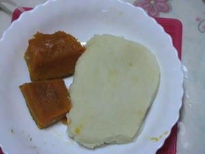 Purée soufflée pomme de terre - potimarron