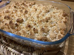 Crumble de carottes au citron et au parmesan