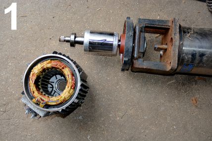 Récupérer le cuivre des moteurs électriques (rotor)