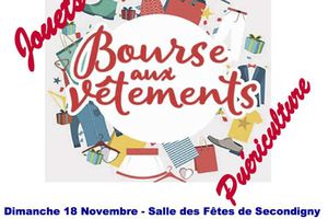 Rappel: Dimanche 18 novembre: Bourse aux vêtements à Secondigny