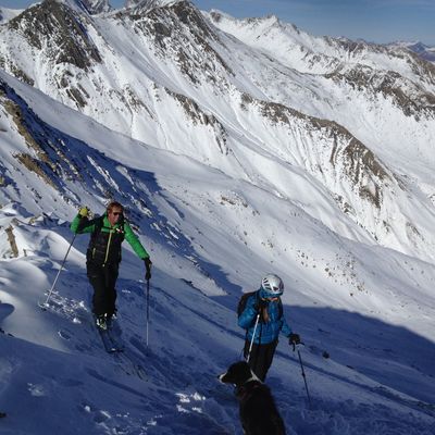 Pic Blanc du Galibier (Isére, Grandes Rousses - Pays d'Arves) skirando nov 2014