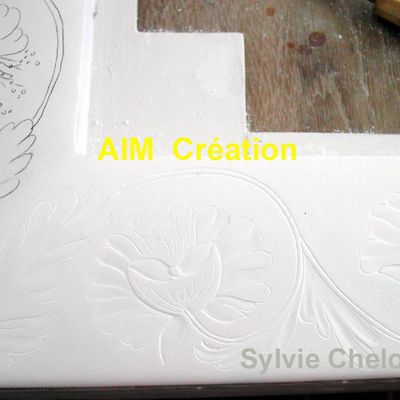 AIM Sylvie Chelon creation of frame gilded, painted personnalized finishing