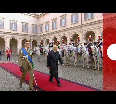 Italie : Napolitano annonce sa prochaine démission.
