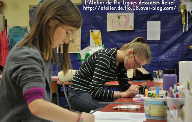 Les ados ont fait des lignes à l'atelier ...