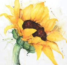 AQUARELLE - tournesols !