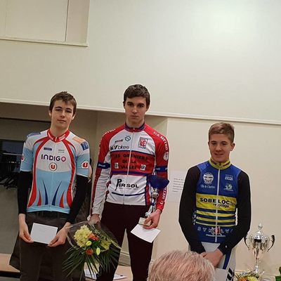 Le podium des juniors au cyclo-cross du Coudray (28)