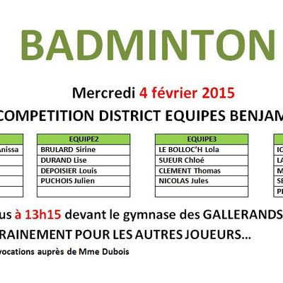 Badminton 11 mars