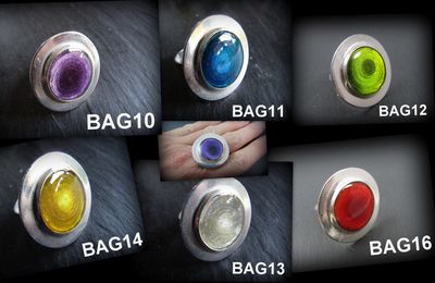 Bague Ø27mm - alu gravé et résine