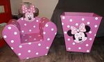 Ensemble Fauteuil club Enfant et Coffre à jouets "Minnie" en carton