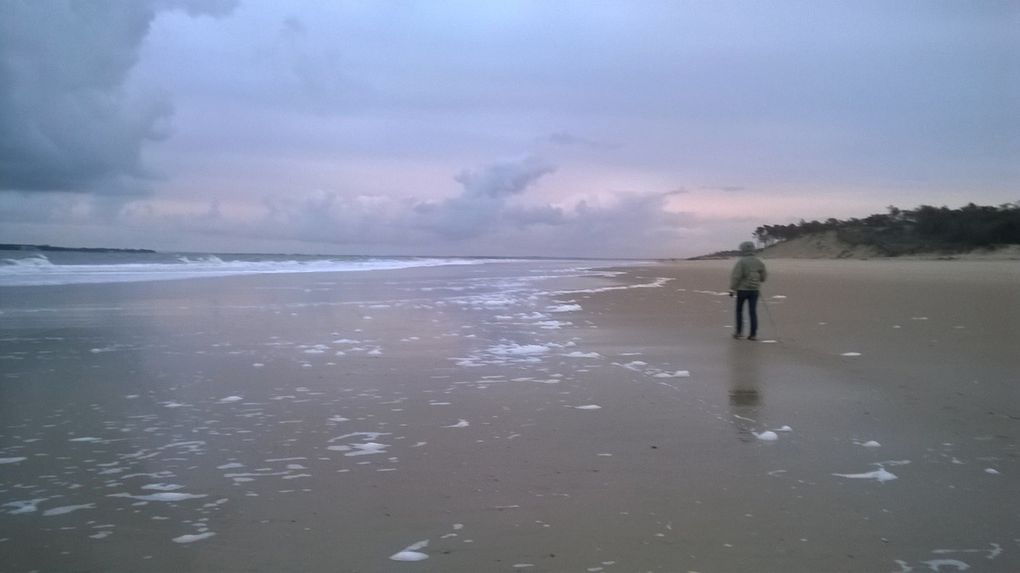 Étrange phénomène inexpliqué de mousse glissant sur la plage. 