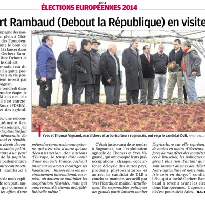 Gerbert Rambaud dans La Provence