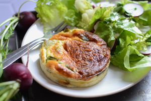 Petits flans au vert de poireau #zéro gaspillage