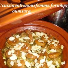 Tajine marocain de Kafta aux abricots secs