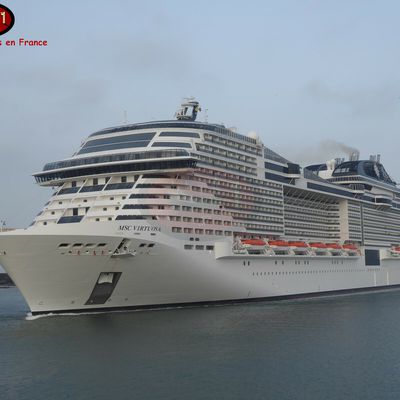 Arrivée inaugurale du MSC Virtuosa au Havre le 02/04/21.