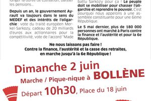 MARCHE CONTRE LA FINANCE & L'AUSTÉRITÉ BOLLÈNE 2 JUIN