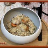 Risotto aux champignons et coquilles St Jacques avec la fabuleuse Cookut