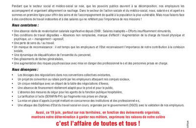  MOBILISATION DU 19 JUIN 2025 DES SYNDICATS CGT ET SALARIÉ·E·S du SOCIAL et MEDICO-SOCIAL