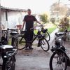 mon fils kevin avec les solex