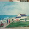peinture acrylique sur toile "paysage breton"