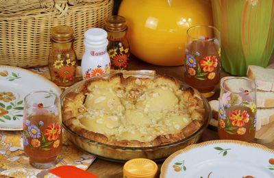 Pain perdu façon tarte amandine aux poires 