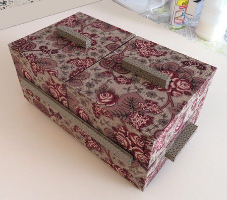 Une boîte à couture aux casiers coulissants (tuto étape 2)