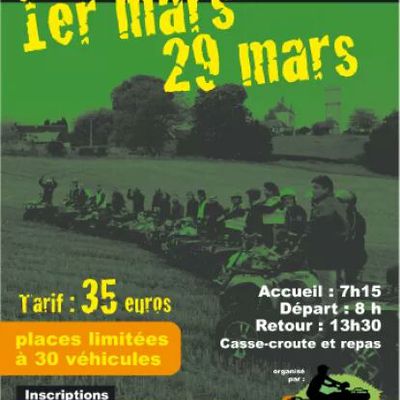 10 ème Rando moto - quad de L'Ami Quad Trochois le 1 et 29 mars 2020 à Troche (19)