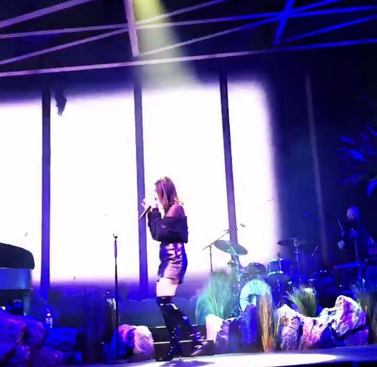 Lana Del Rey en live au Value City Arena du Schottenstein Center de Colombus, dans l'Ohio (23/01/2018)