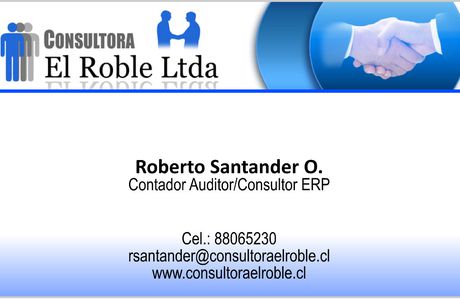 Diseño e impresión de tarjetas de presentación "Consultora El Roble"