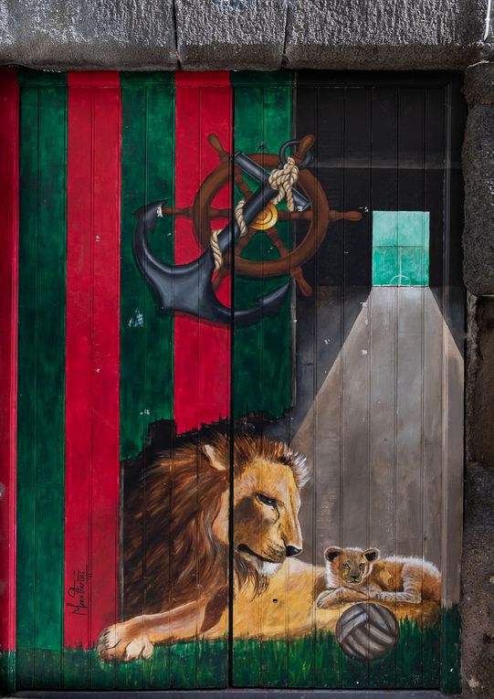Portes peintes  et fresques murales de Funchal