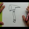 Como dibujar un hacha paso a paso 2