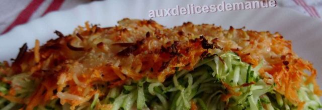 gratin  de courgettes et carottes aux  pommes de terre et jambon de poulet -LIGHT-