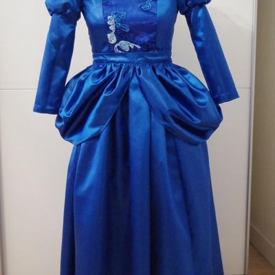 Robe de reine enfant en satin et organza