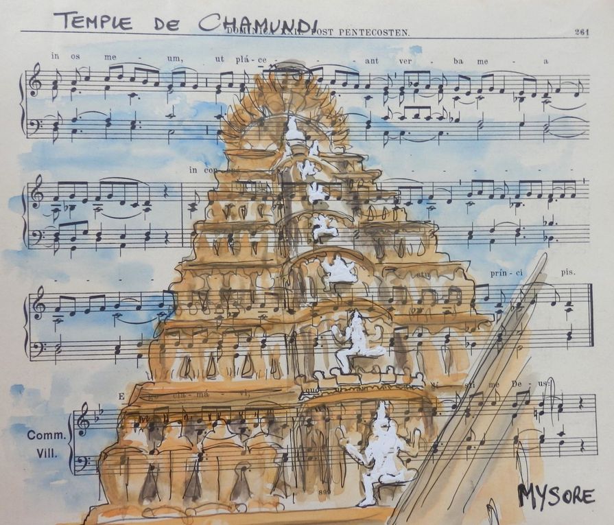 périple en Inde du Sud avec un calepin de croquis