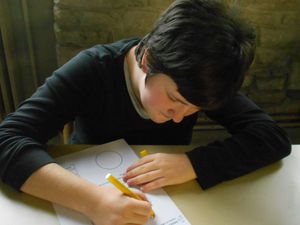 Audrey, Guillaume et Andréa sont concentrés. 