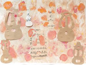 Atelier "Enfants" - Gouache à l'éponge, découpages à main levée, composition et collage.