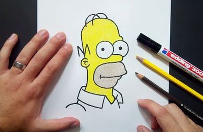 Como dibujar a Homer Simpson paso a paso 5 - Los Simpsons