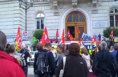 Retraites 2013 invasion de l'Hôtel de ville de la Députée Maire Bernadette Laclais