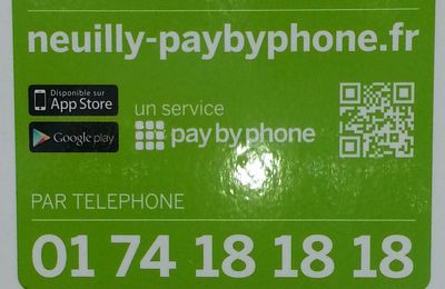 L'Apps PAYBYPHONE opérationnelle à Neuilly Sur Seine 92200
