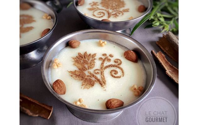 Mhalbi - Crème au riz, eau de fleurs d’oranger et cannelle