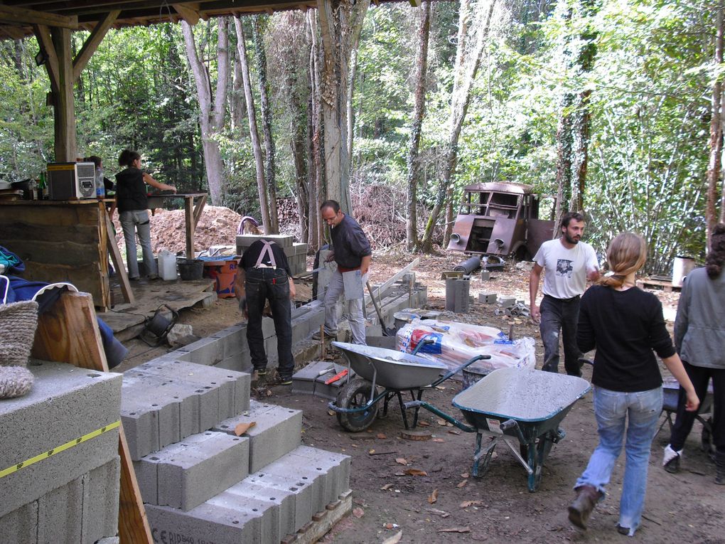 Chantier d'automne, octobre 2009 (fondations, bûcheronnage)