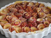 Tarte aux pommes bouquet de roses sans gluten