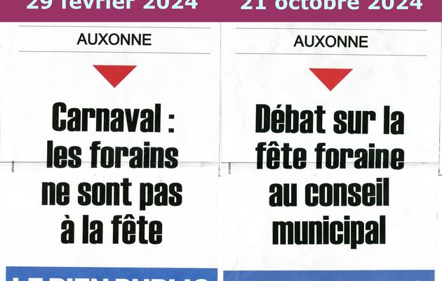 AUXONNE, QUAND REVIENT LA FÊTE FORAINE... - du 23 octobre 2024 (Jour 118 de la nouvelle ère de Chantecler)
