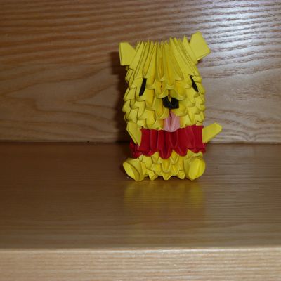 3D origami winnie l'ourson