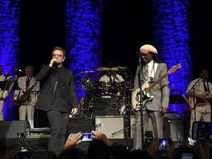 Bono et Nile Rodgers à New York 29/04/2016