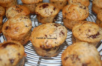 Muffins noisette-chocolat sans oeuf