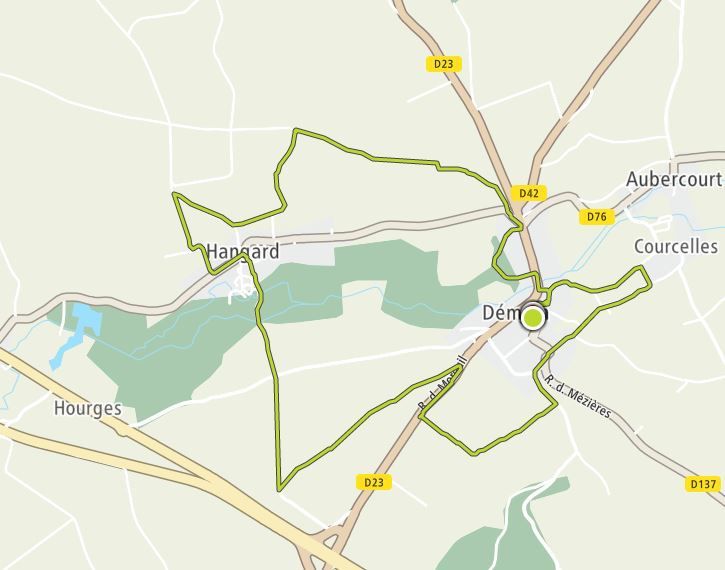 Parcours de 10.7 km prévu et réalisé