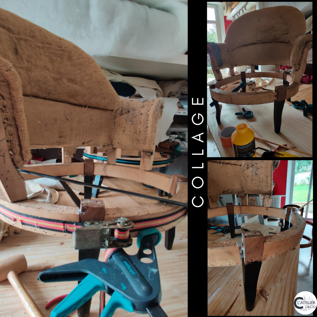 Collage du fauteuil crapaud